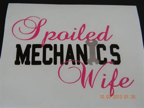 Spoiled Mechanics Wife Car Decal By Treasures638 On Etsy 750