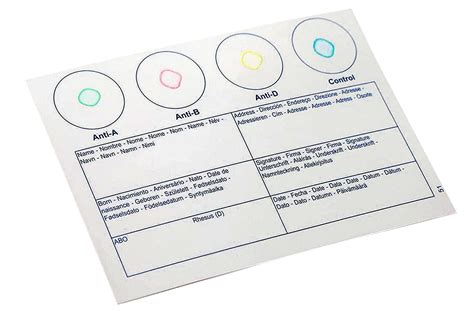 Schnelltest Eldoncard Home Kit Hka Blutgruppen Test Blutgruppe