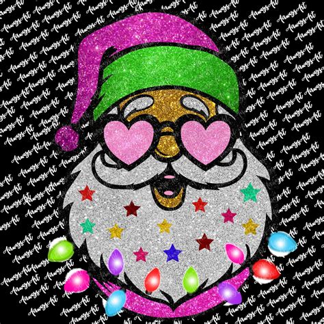 Santa With Sunglasses PNG Christmas PNG Cute Christmas Shirt Digital ...