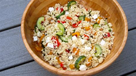 Salade de couscous avec poivrons et feta Idées recettes