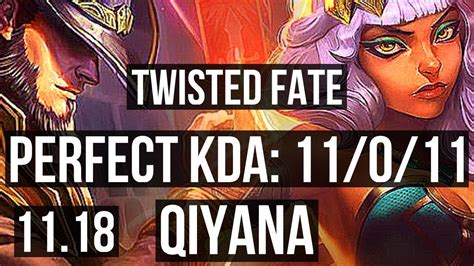 Twisted Fate Vs Qiyana Mid 11011 66 Winrate Legendary Euw