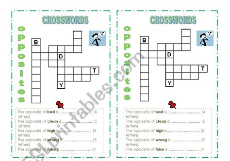 Opposites Puzzle Game Part English Classroom Learn