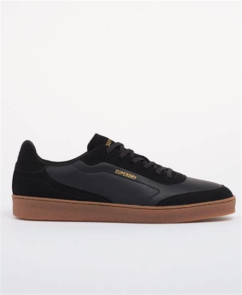 Mens Vegan Retro Sleek Trainers In Black Superdry Uk