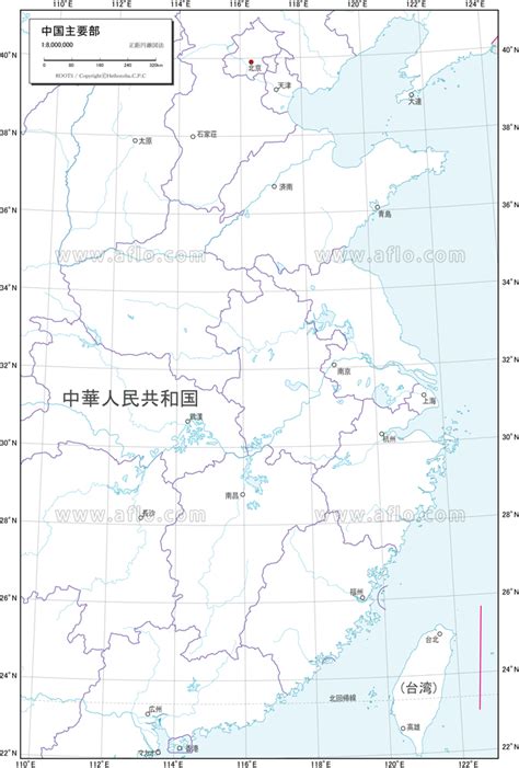 中国主要部 白地図 ベクター地図素材のダウンロード販売 アフロモール