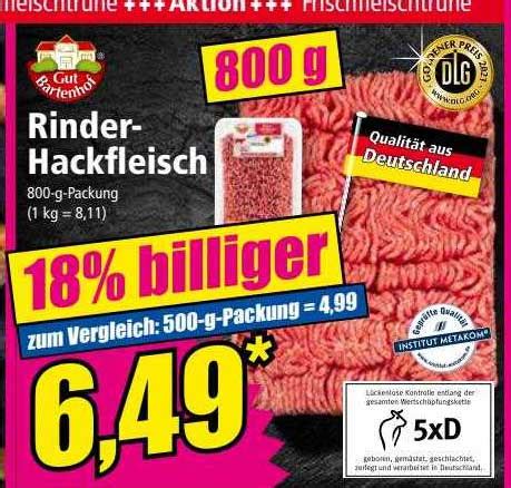 Gut Bartenhof Rinder Hackfleisch Angebot Bei Norma