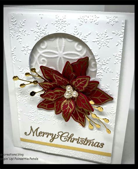 Pin By Alfreda Comeau Doucet On Christmas Poinsettia Cards Stamped