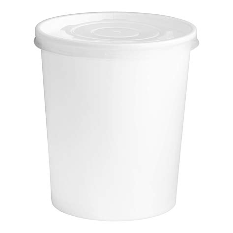 Choice Oz White Double Poly Coated Paper Food Cup With Vented