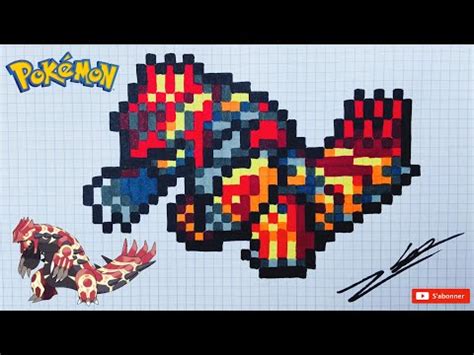 Tuto Dessin Pixel Art Groudon Pokemon How To Draw Groudon Pokemon