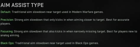 Best Aim Assist Settings In Warzone 2 All Warzone 2 Aim Assist Types