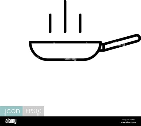 Frying Pan Vector Icon Kitchen Appliance Graph Symbol For Cooking Web