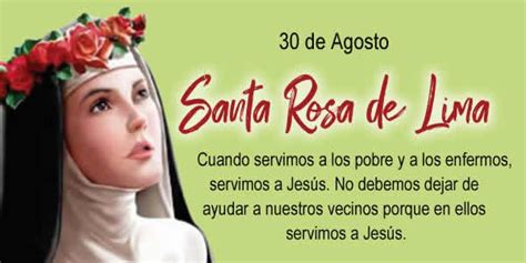 Feliz Dia Santa Rosa De Lima Con Imagenes Frases De Santos