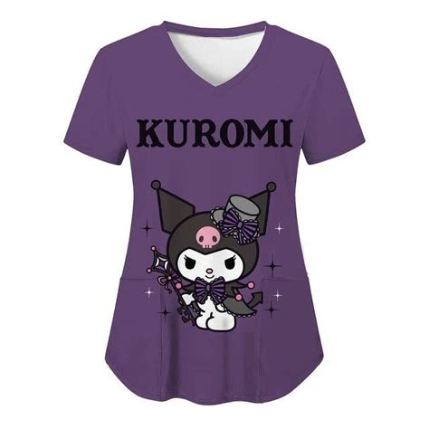 Hello Kitty Sanrio Kuromi V Neck Nurse Uniform Y2k Cartoon Hospital 3d