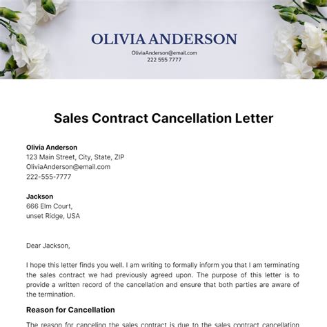 Free Cancellation Letter Templates And Examples Edit Online And Download