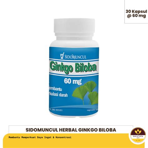 Jual Ginkgo Biloba Mg Sido Muncul Isi Kapsul Shopee Indonesia