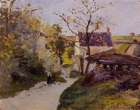 The Large Walnut Tree At Hermitage Camille Pissarro Wikiart Org