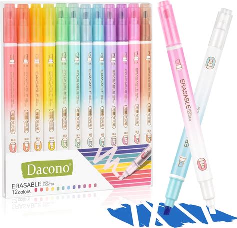 Amazon Dacono Erasable Highlighters Pcs Double Head Smooth