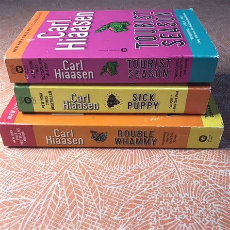 Carl Hiaasen 3 Novels Sick Puppy Tourist Season Double Whammy Ebay