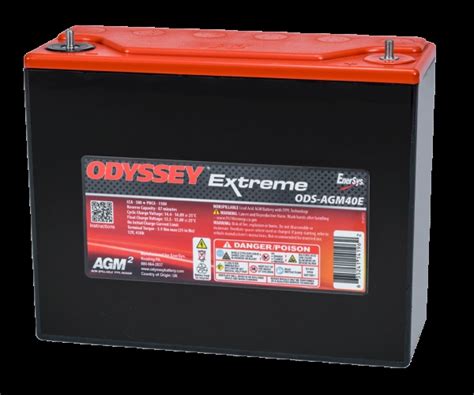 Odyssey Ods Agm40e Agm Pc1100 Dypsyklusbatteri 45ah