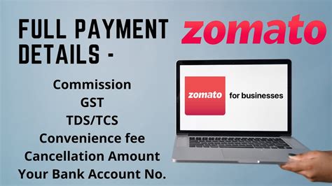 How To Check Zomato Payment Full Details Commissiondiscount Tdsgst