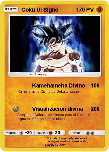 Pokémon Goku Ui Signo Kamehameha Divino Mi carta pokémon