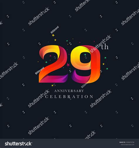 anniversary logo design number  stock vector royalty