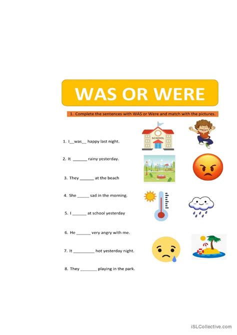 Past Simple Was Were English ESL Worksheets Pdf Doc