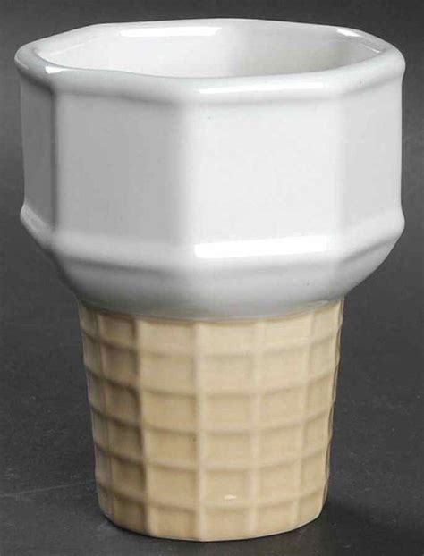 Heritage White Ice Cream Cone Shaped Dish By Pfaltzgraff Replacements