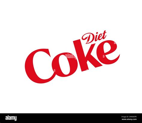 Diet Coke, rotated, white background, logo, brand name Stock Photo - Alamy