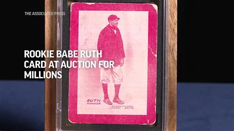 Rookie Babe Ruth Card At Auction For Millions