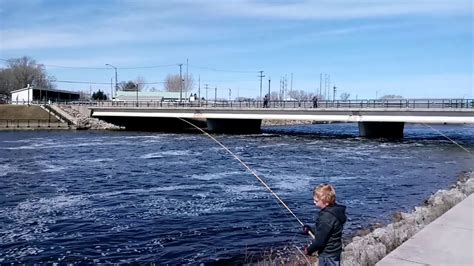 Fishing The Thunder Bay River Alpena Michigan Youtube