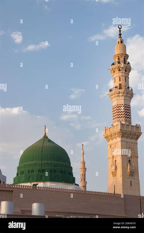 Al Masjid An Nabawi The Famous Mosque In Medina Saudi Arabia Stock