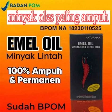 Jual Minyak Lintah Hitam Asli Papua Emel Oil Original Pembesar