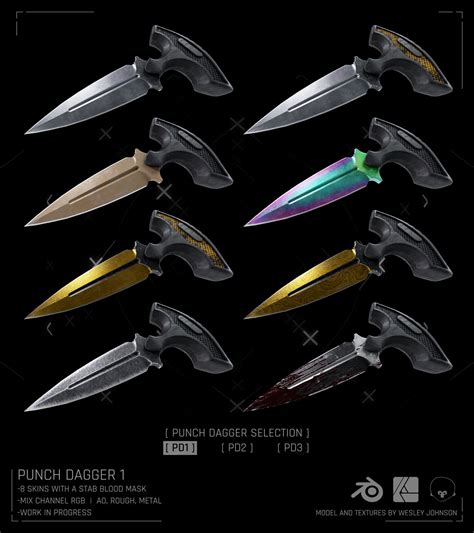 punch dagger  skin set wip  derezzurektion  deviantart