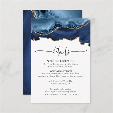 Navy Blue Gold Agate Geode Wedding Welcome Sign Zazzle Artofit