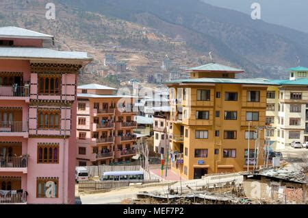 Apartment Buildings Thimphu Bhutan Stock Photo Alamy