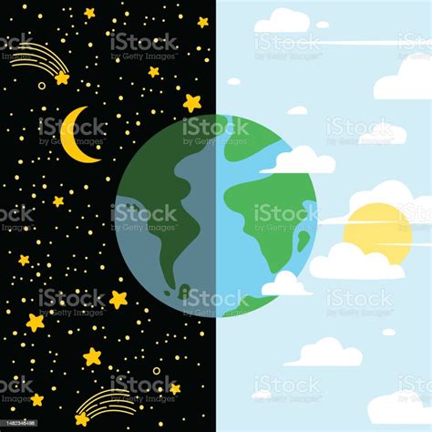 Vetores de Sinais De Hora Do Dia Sol Nascente E Poente Lua Crescente E