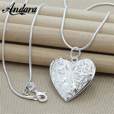 Buy High Quality 925 Silver Heart Shaped Pendant Necklaces Wedding Jewelry