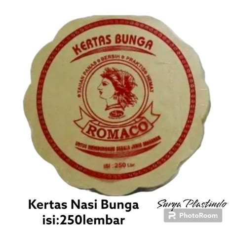 Kertas Alas Piring Rotan Isi Lembar Kertas Nasi Bulat Romaco