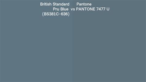 British Standard Pru Blue BS381C 636 Vs Pantone 7477 U Side By Side