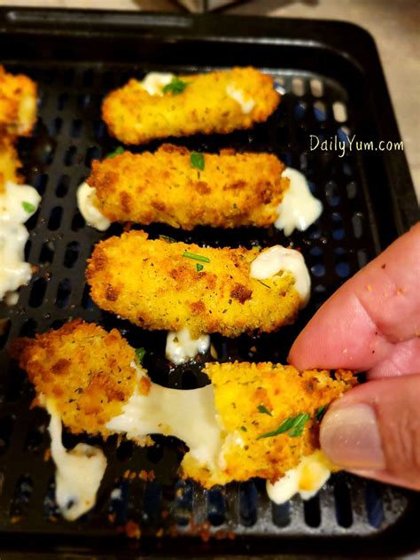 Easy Homemade Air Fryer Mozzarella Sticks - Daily Yum