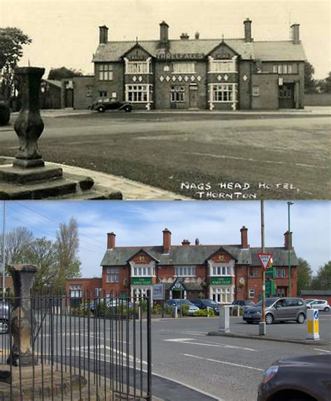 An Old And New Photo Of A Building In The Past And Now With Cars Parked