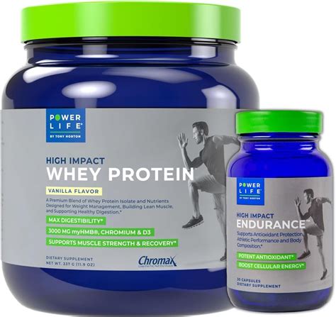 Powerlife Tony Horton High Impact Grass Fed Whey Protein Vanilla New Formula