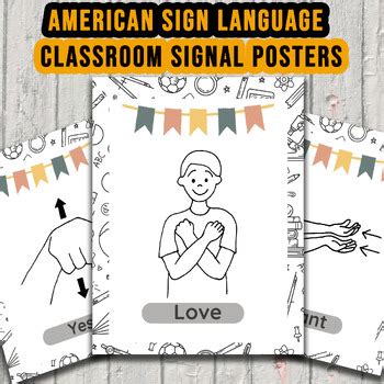 ASL Classroom Signal Posters for Seamless Communication by EduTeachers ...