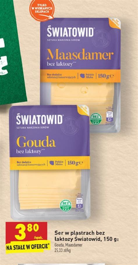 Promocja Ser Gouda Bez Laktozy 1 SZT 150 G W Biedronka