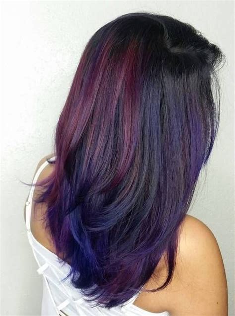 40 Versatile Ideas Of Purple Highlights For Blonde Brown And Red Hair Hair Color Highlights