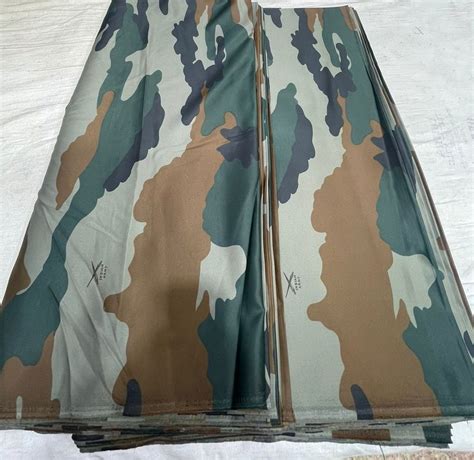 Polyester Army Print Military Fabric Rotary Prints Multicolour At Rs