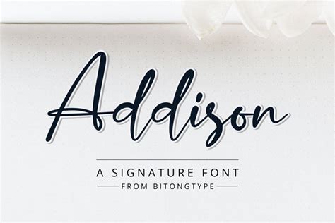 Addison- A Cursive Handwritten Font