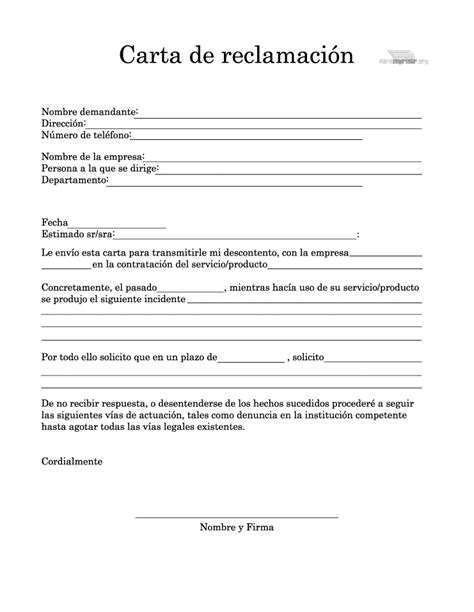 Carta Reclamaci N Seguro Ejemplos Y Formatos Word Pdf