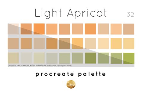 Procreate Palette Light Apricot Afbeelding Door Diana Creative Fabrica