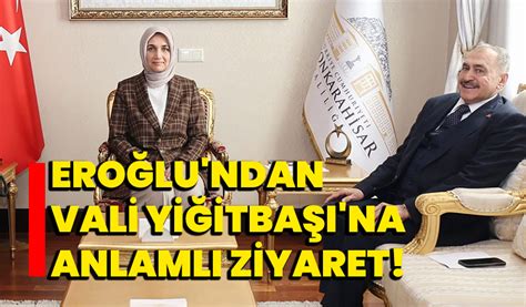 Eroğlu ndan Vali Yiğitbaşı na anlamlı ziyaret Afyon Haber Odak